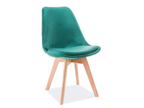 SIGNAL KRZESŁO DIOR VELVET DĄB/ZIELONY TAP.89 SIGNAL KRZESŁO DIOR VELVET DĄB/ZIELONY TAP.89