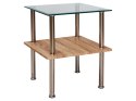SIGNAL ŁAWA ANA SZKŁO HARTOWANE TRANSP./ METAL CHROM MDF DĄB SONOMA 50x50 SIGNAL ŁAWA ANA SZKŁO HARTOWANE TRANSP./ METAL CHROM MDF DĄB SONOMA 50x50