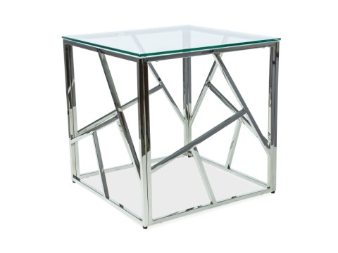 ŁAWA STOLIK KWADRATOWY ESCADA B BLAT SZKŁO HARTOWANE TRANSPARENTNY / STELAŻ METAL SREBRNY 55X55 SIGNAL ŁAWA STOLIK KWADRATOWY ESCADA B BLAT SZKŁO HARTOWANE TRANSPARENTNY / STELAŻ METAL SREBRNY 55X55 SIGNAL