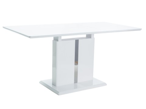 SIGNAL STÓŁ DALLAS PROSTOKĄTNY ROZKŁADANY BLAT MDF BIAŁY LAKIER STELAŻ MDF + METAL (110-150)X75 SIGNAL STÓŁ DALLAS PROSTOKĄTNY ROZKŁADANY BLAT MDF BIAŁY LAKIER STELAŻ MDF + METAL (110-150)X75
