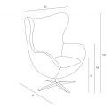 D2.DESIGN Fotel Jajo Soft melanż brąz. ciemny 825 D2.DESIGN Fotel Jajo Soft melanż brąz. ciemny 825