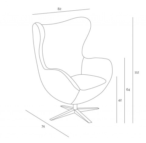 D2.DESIGN Fotel Jajo Soft melanż brąz. ciemny 825 D2.DESIGN Fotel Jajo Soft melanż brąz. ciemny 825