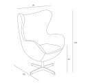 D2.DESIGN Fotel Jajo amarantowy kaszmir 39 Premium