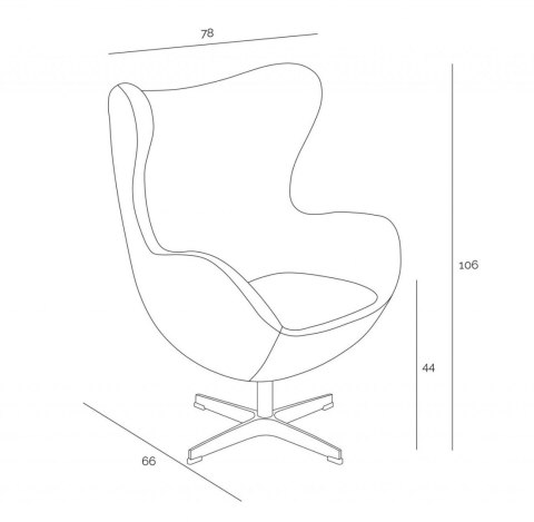 D2.DESIGN Fotel Jajo atramentowy kaszmir 27 Premium D2.DESIGN Fotel Jajo atramentowy kaszmir 27 Premium