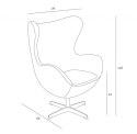 D2.DESIGN Fotel Jajo kaszmir grafitowy 26 Premium D2.DESIGN Fotel Jajo kaszmir grafitowy 26 Premium
