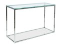 SIGNAL KONSOLKA HILTON C SZKŁO HARTOWANE TRANSPARENTNY / METAL SREBRNY 120X40 SIGNAL KONSOLKA HILTON C SZKŁO HARTOWANE TRANSPARENTNY / METAL SREBRNY 120X40