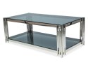 SIGNAL ŁAWA PROSTOKĄTNA FOSSIL A SZKŁO HARTOWANE DYMIONE/ STELAŻ METAL SREBRNY 120X60 SIGNAL ŁAWA PROSTOKĄTNA FOSSIL A SZKŁO HARTOWANE DYMIONE/ STELAŻ METAL SREBRNY 120X60