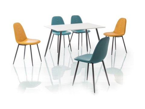 SIGNAL STÓŁ FLORO MDF BIAŁY/CZARNY METAL 120x80 SIGNAL STÓŁ FLORO MDF BIAŁY/CZARNY METAL 120x80