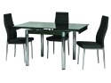 SIGNAL STÓŁ GD082 ROZKŁADANY 80-131X80 BLAT SZKŁO HARTOWANE CZARNY/ STELAŻ METAL CHROMOWANY KWADRATOWY SIGNAL STÓŁ GD082 ROZKŁADANY 80-131X80 BLAT SZKŁO HARTOWANE CZARNY/ STELAŻ METAL CHROMOWANY KWADRATOWY