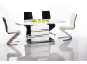 SIGNAL STÓŁ GUCCI SZKŁO HARTOWANE + MDF BIAŁY / MDF + STAL SZCZOTKOWANA BIAŁY LAKIER140(200)X85 SIGNAL STÓŁ GUCCI SZKŁO HARTOWANE + MDF BIAŁY / MDF + STAL SZCZOTKOWANA BIAŁY LAKIER140(200)X85