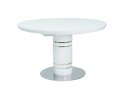 SIGNAL STÓŁ STRATOS ROZKŁADANY BLAT MDF + SZKŁO HARTOWANE BIAŁY LAKIER/ PODSTAWA MDF + STAL NIERDZEWNA BIAŁY LAKIER 120(160)x120 SIGNAL STÓŁ STRATOS ROZKŁADANY BLAT MDF + SZKŁO HARTOWANE BIAŁY LAKIER/ PODSTAWA MDF + STAL NIERDZEWNA BIAŁY LAKIER 120(160)x120