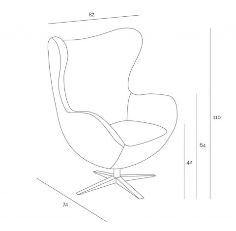 D2.DESIGN Fotel Jajo Soft skóra ekologiczna 528 srebrny D2.DESIGN Fotel Jajo Soft skóra ekologiczna 528 srebrny