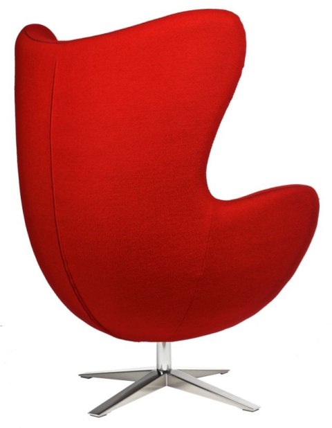 D2.DESIGN Fotel Jajo Soft wełna czerwona JA-2712 z przeszyciem D2.DESIGN Fotel Jajo Soft wełna czerwona JA-2712 z przeszyciem