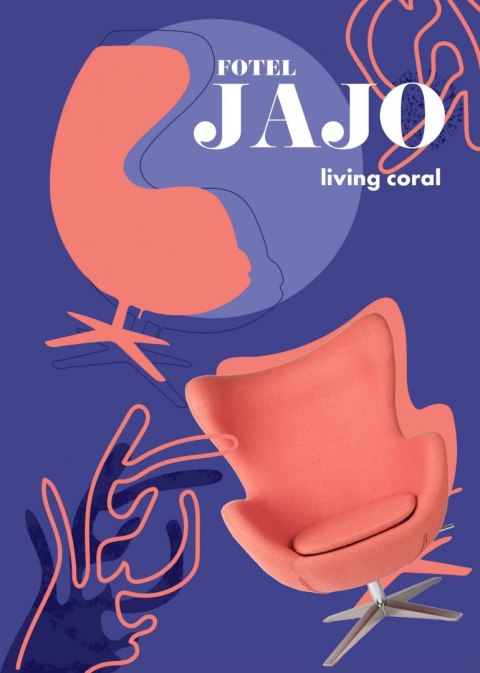 D2.DESIGN Fotel Jajo Soft wełna koralowy D2.DESIGN Fotel Jajo Soft wełna koralowy
