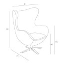 D2.DESIGN Fotel Jajo Soft wełna szary JA-2702 z przeszyciem D2.DESIGN Fotel Jajo Soft wełna szary JA-2702 z przeszyciem