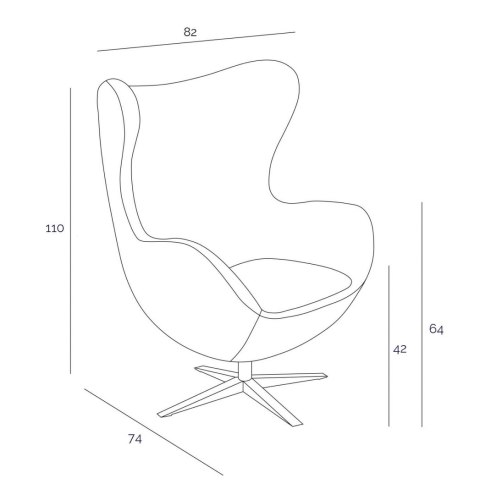 D2.DESIGN Fotel Jajo Soft wełna szary JA-2702 z przeszyciem D2.DESIGN Fotel Jajo Soft wełna szary JA-2702 z przeszyciem