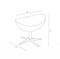 D2.DESIGN Fotel Jajo Soft z podn. sk. eko 534 kasztanowy D2.DESIGN Fotel Jajo Soft z podn. sk. eko 534 kasztanowy