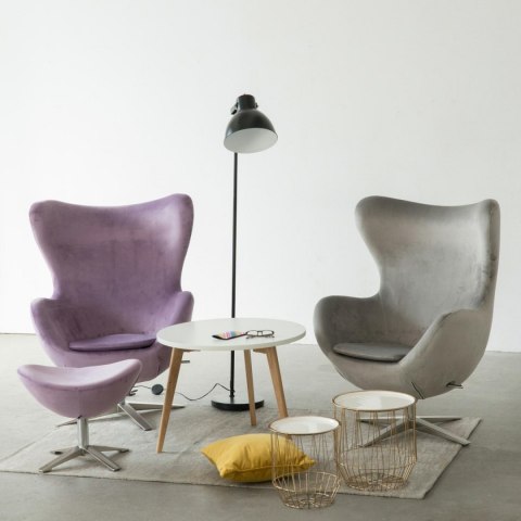 D2.DESIGN Fotel Jajo Velvet fioletowy z podnóżkiem D2.DESIGN Fotel Jajo Velvet fioletowy z podnóżkiem