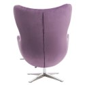 D2.DESIGN Fotel Jajo Velvet fioletowy