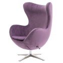 D2.DESIGN Fotel Jajo Velvet fioletowy