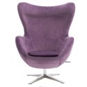 D2.DESIGN Fotel Jajo Velvet fioletowy