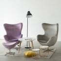 D2.DESIGN Fotel Jajo Velvet fioletowy