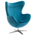 D2.DESIGN Fotel Jajo Velvet niebieski