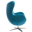 D2.DESIGN Fotel Jajo Velvet niebieski