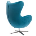 D2.DESIGN Fotel Jajo Velvet niebieski