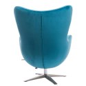 D2.DESIGN Fotel Jajo Velvet niebieski