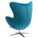 D2.DESIGN Fotel Jajo Velvet niebieski