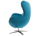 D2.DESIGN Fotel Jajo Velvet niebieski