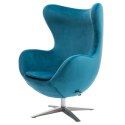 D2.DESIGN Fotel Jajo Velvet niebieski