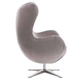 D2.DESIGN Fotel Jajo Velvet srebrny