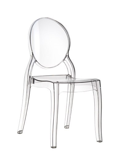 Intesi nowoczesne Krzesło Mia transparentne tworzywo do jadalni restauracji do każdego wnętrza