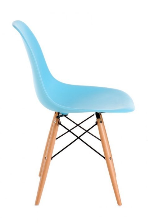 D2.DESIGN Krzesło P016W PP tworzywo niebieski ocean blue, drewniane nogi ergonomiczne i wygodne D2.DESIGN Krzesło P016W PP tworzywo niebieski ocean blue, drewniane nogi ergonomiczne i wygodne