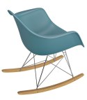 D2.DESIGN Fotel Krzesło na biegunach P018 RR tworzywo PP navy green insp. RAR, zielony morski D2.DESIGN Fotel Krzesło na biegunach P018 RR tworzywo PP navy green insp. RAR, zielony morski