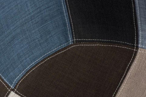 D2.DESIGN Krzesło P018W patchwork niebiesko-szary podstawa drewniana D2.DESIGN Krzesło P018W patchwork niebiesko-szary podstawa drewniana