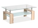 SIGNAL ŁAWA LISA BASIC II SZKŁO HARTOWANE TRANSPARENTNY/DĄB SONOMA MDF 100x60x55 Z PÓŁKĄ SIGNAL ŁAWA LISA BASIC II SZKŁO HARTOWANE TRANSPARENTNY/DĄB SONOMA MDF 100x60x55 Z PÓŁKĄ