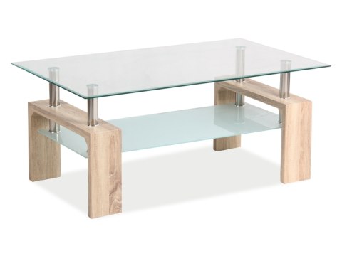SIGNAL ŁAWA LISA BASIC II SZKŁO HARTOWANE TRANSPARENTNY/DĄB SONOMA MDF 100x60x55 Z PÓŁKĄ SIGNAL ŁAWA LISA BASIC II SZKŁO HARTOWANE TRANSPARENTNY/DĄB SONOMA MDF 100x60x55 Z PÓŁKĄ