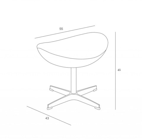 D2.DESIGN Podnóżek Jajo zielony ciemny kaszmir 45 Premium D2.DESIGN Podnóżek Jajo zielony ciemny kaszmir 45 Premium