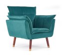 Halmar REZZO fotel wypoczynkowy ciemny zielony tkanina