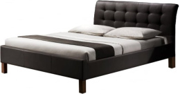 Halmar łóżko do sypialni SAMARA 160x200 ekoskóra czarny