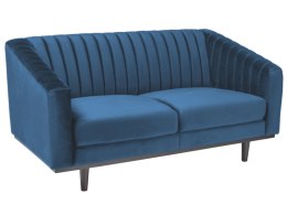 SIGNAL SOFA ASPREY 2 VELVET TAPICERKA AKSAMIT GRANATOWY BLUVEL 86 / DREWNO WENGE DWUOSOBOWA DO SALONU RECEPCJI POKOJU