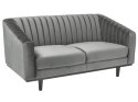 SIGNAL SOFA ASPREY 2 VELVET SZARY BLUVEL 14/ WENGE DREWNO DEKORACYJNE PIKOWANIE NA OPARCIU PODŁOKIETNIKI SIGNAL SOFA ASPREY 2 VELVET SZARY BLUVEL 14/ WENGE DREWNO DEKORACYJNE PIKOWANIE NA OPARCIU PODŁOKIETNIKI