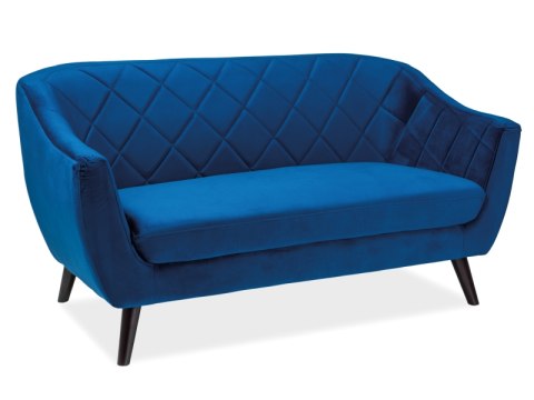 SIGNAL SOFA MOLLY 2 VELVET GRANATOWY BLUVEL 86 / WENGE (T)