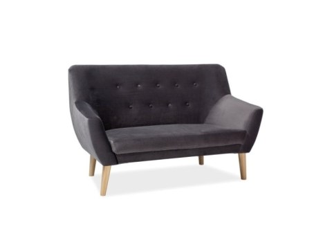 SIGNAL SOFA NORDIC 2 VELVET KOLOR SZARY TAPICERKA BLUVEL 14 / BUK SIGNAL SOFA NORDIC 2 VELVET KOLOR SZARY TAPICERKA BLUVEL 14 / BUK