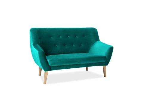 SIGNAL SOFA NORDIC 2 VELVET KOLOR TURKUS TAPICERKA BLUVEL 85 / BUK SIGNAL SOFA NORDIC 2 VELVET KOLOR TURKUS TAPICERKA BLUVEL 85 / BUK