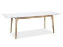 SIGNAL STÓŁ CESAR MDF LAMINAT BIAŁY/DĄB LITE DREWNO 160(205)x80 SIGNAL STÓŁ CESAR MDF LAMINAT BIAŁY/DĄB LITE DREWNO 160(205)x80