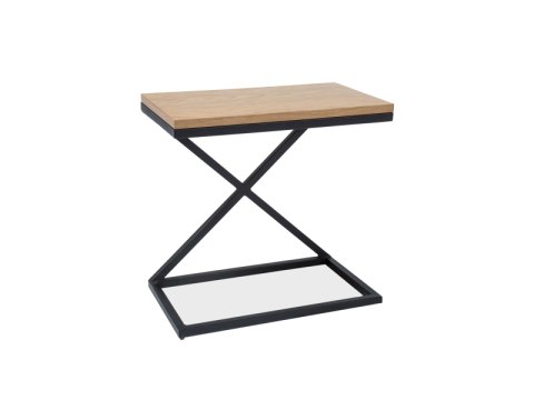 SIGNAL STOLIK ŁAWA LIZ II MDF + OKLEINA NATURALNA DĄB/ STELAŻ CZARNY METAL 30X50 SIGNAL STOLIK ŁAWA LIZ II MDF + OKLEINA NATURALNA DĄB/ STELAŻ CZARNY METAL 30X50